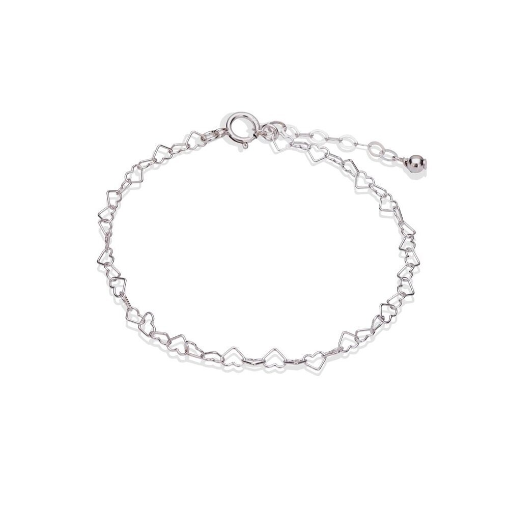 Silver Bracelet, 6.5-7.5 Inches Hand Chain, 925 Silver Stackable Bracelets for W